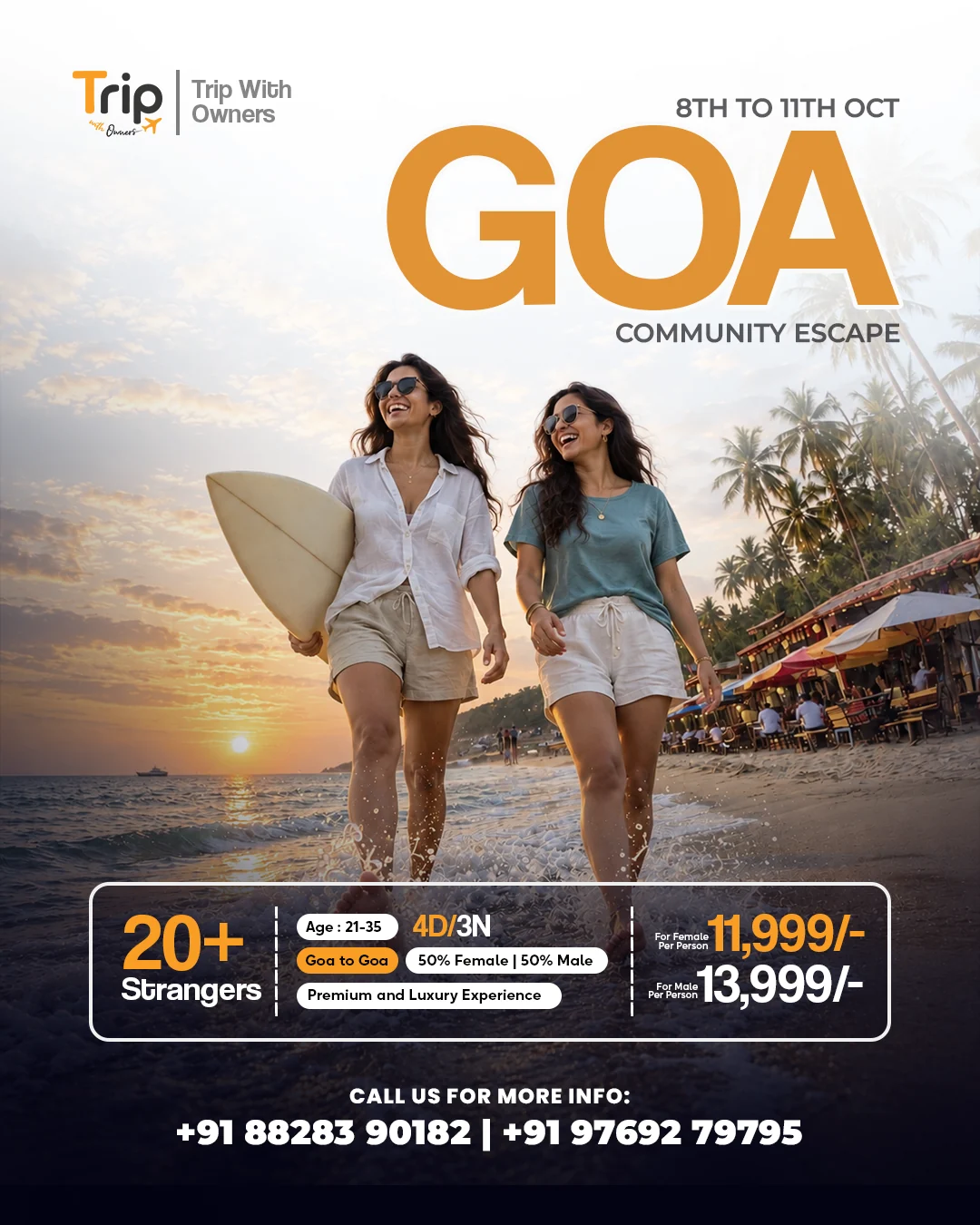 Goa Group Trip 8–11 October 2026 by TripWithOwners